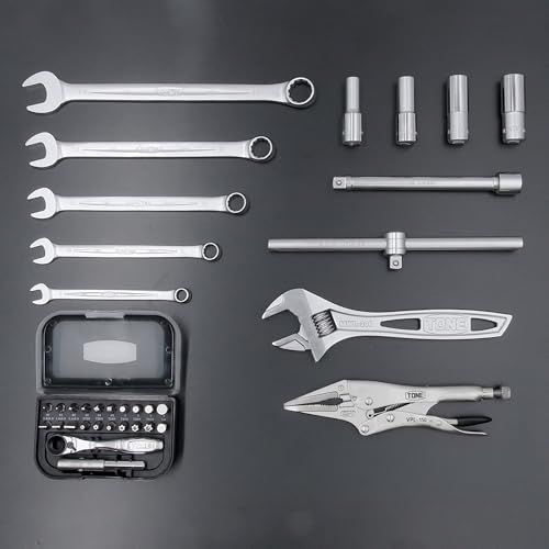 トネ TONE ツールセット TSA 3171 ブラック 内容17点 差込角9 5 mm ビット差込 3 8 メンテナンス バイク 車載 整備工具 ライダーズ 工具セット 4 bbd e 0 c
