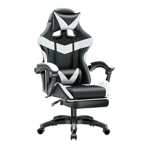 onenext ワンネクスト ゲーミングチェア オットマン付き デスクチェア パソコンチェア gaming chair リクライニング 日本語説明書付き ホワイト ffc 7 feeb