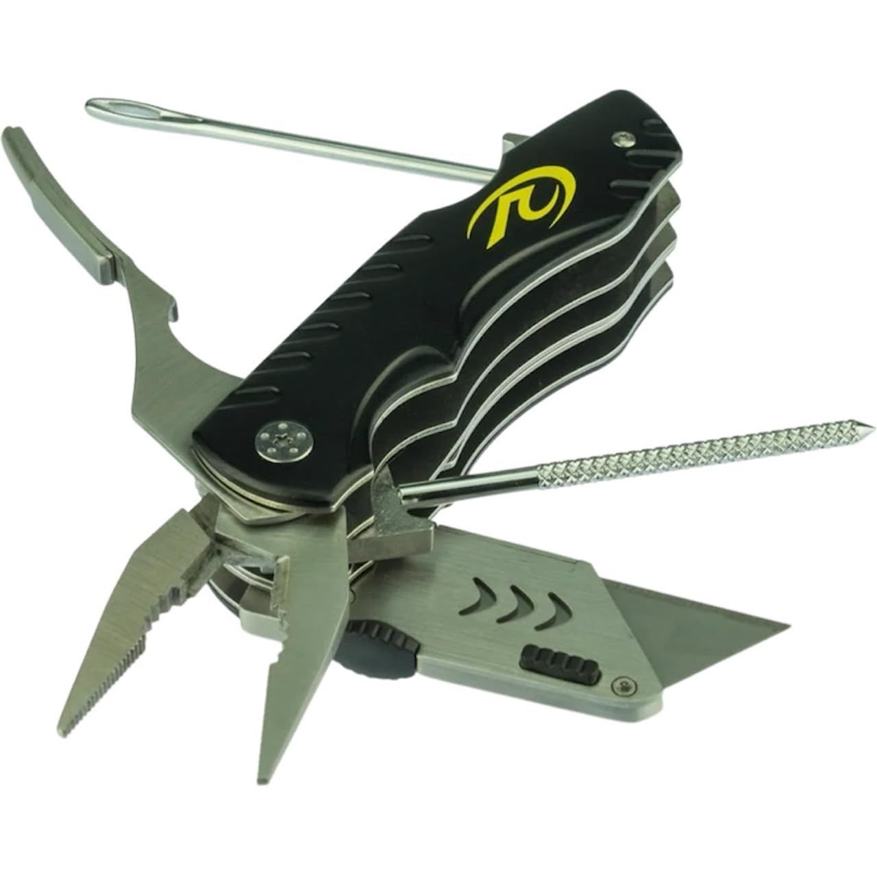 日本語説明書 Rocky Creek MotoPressor パンク修理ツール バイクチューブレスタイヤ パンク修理 4 in 1マルチツール コンパクト 万能修理ツール オールインワン バイク 自転車 パンク応急処置 日本語説明書QRコー