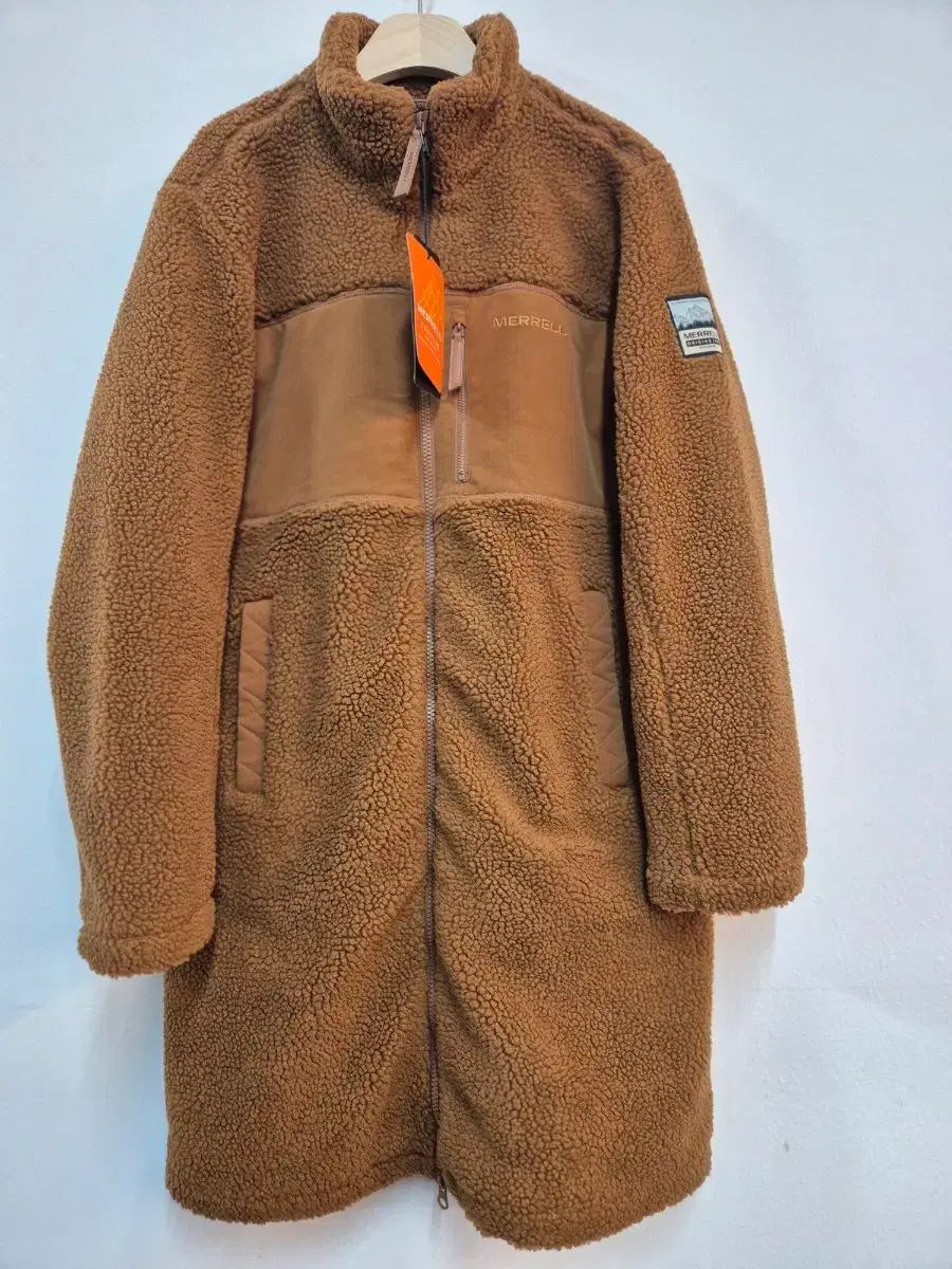 メレル ブラウン ボア ロング フリース ジャケット