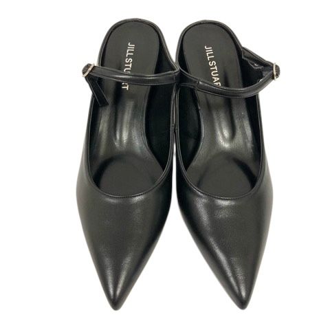ジルスチュアート JILL STUART ミュール パンプス ポインテッドトゥ ベルト 24 黒 ブラック