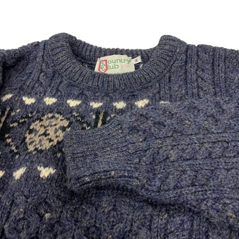 カントリークラブ Country Club ニット セーター 長袖 クルーネック 総