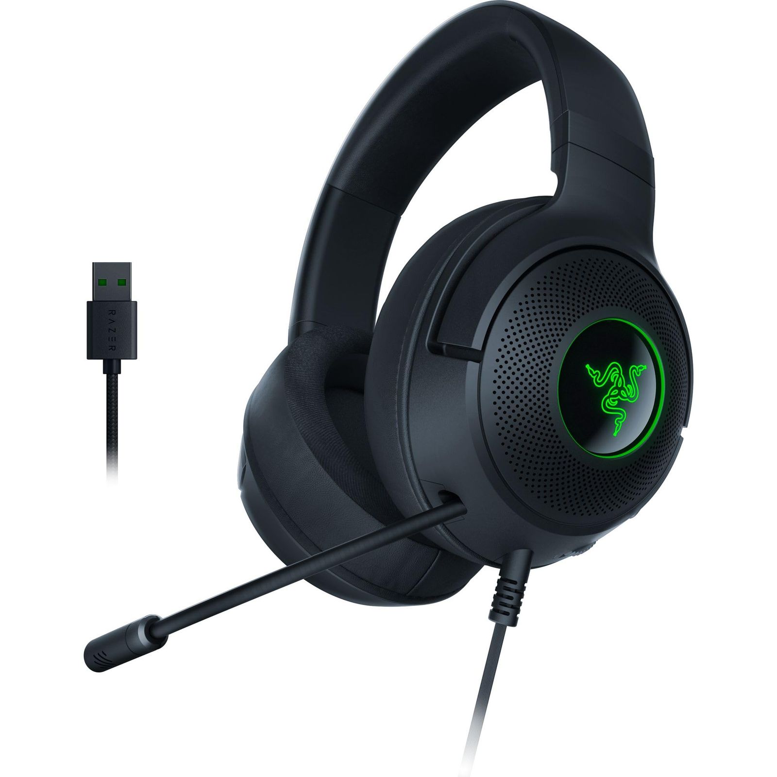 Razer Kraken 最高 V3 X 有線USBゲーミングヘッドセット:軽量構造