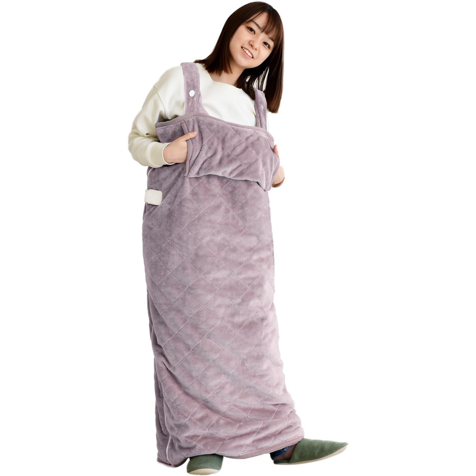 山善 着る電気毛布 まるでコタツ 着るこたつ 電気毛布 メンズ レディース 洗える くるみケット タイマー付き オートオフ機能 ひざ掛け 掛毛布 敷毛布 ダニ退治機能 スモーキーピンク YAPP 401 AC SP 3 ACタイプ ピンク