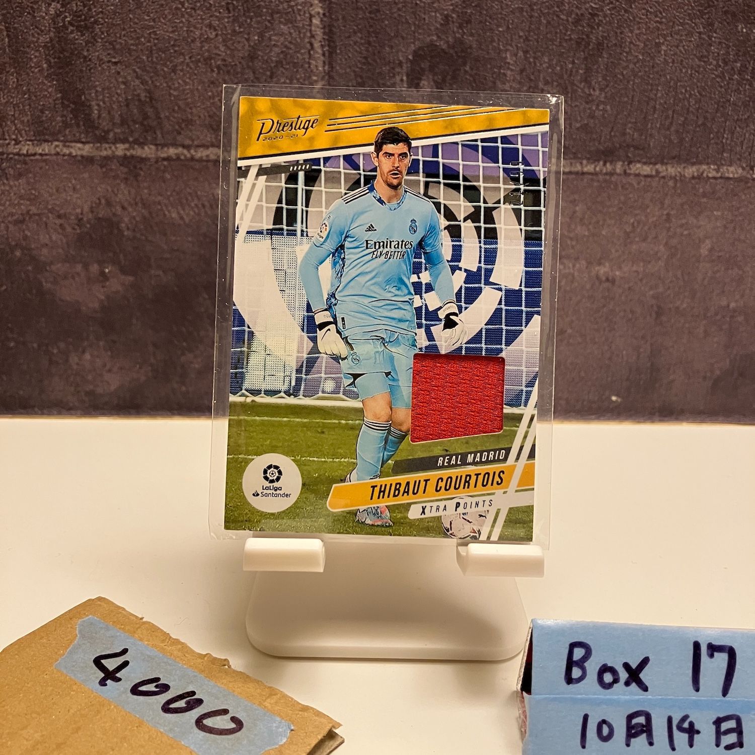 ジャージナンバー 2020-21 Panini クルトワ 直筆サインカード 2020