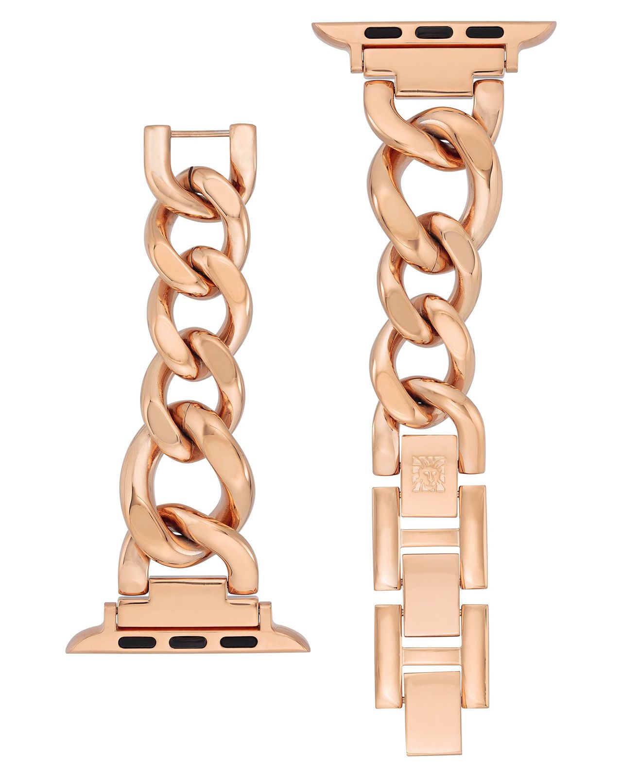 Anne Klein ファッションチェーンブレスレット Apple Watch用 安全 調節 Watch交換用バンド ローズゴールド 42 mm Series 1-3 44 45 46 49 Ultra - 2