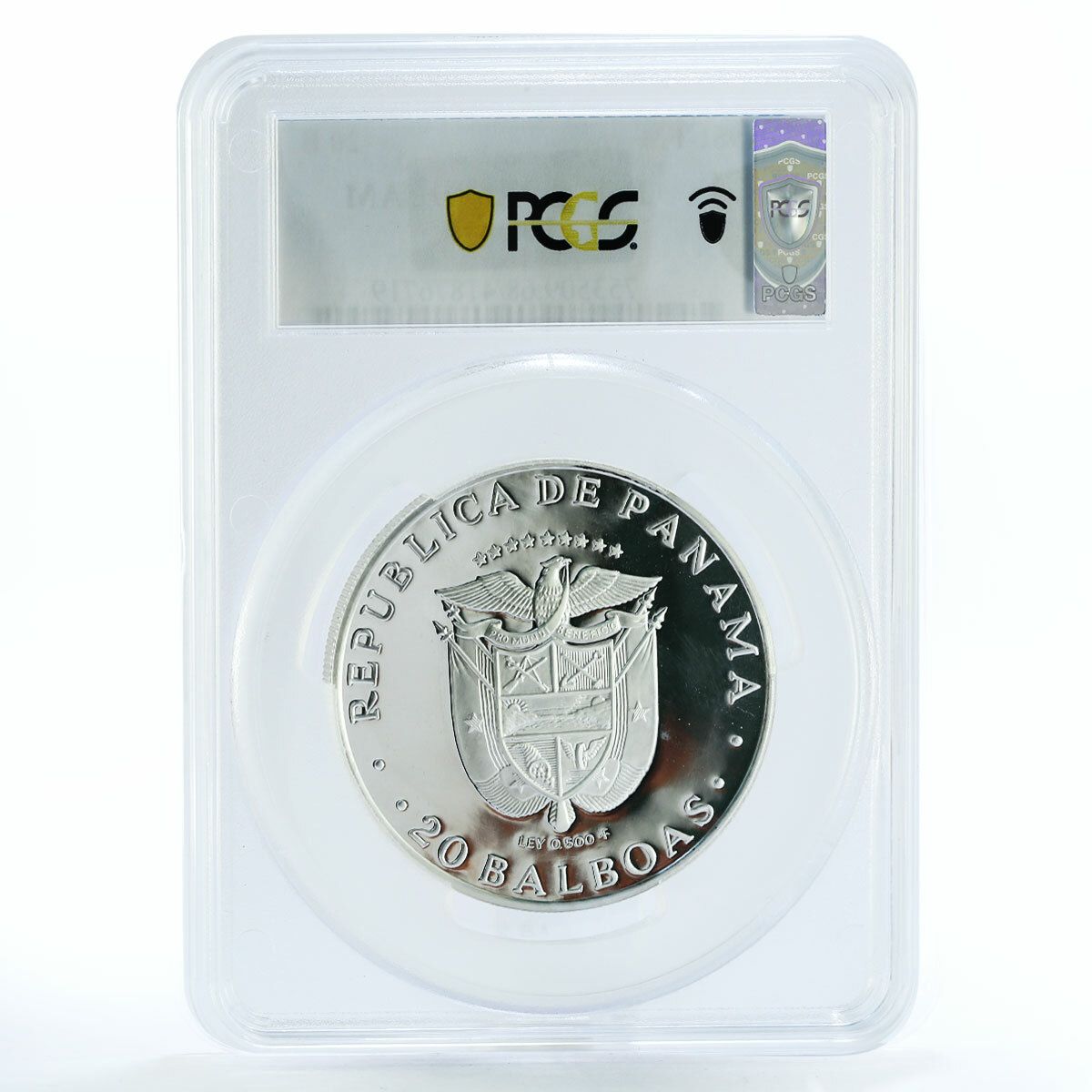 パナマ 20バルボア シモン・ボリバル解放者 PR68 PCGS プルーフ銀貨