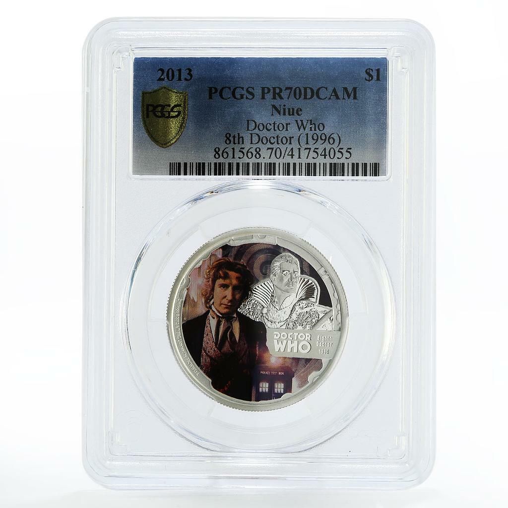 ニウエ 1ドル ポール マッギャン 8代目ドクター フー PR 70 PCGS 銀貨 2013年