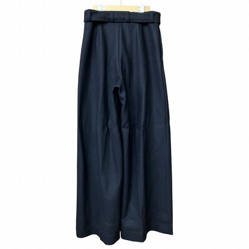 ジルサンダー JIL SANDER ベルト付き ウールパンツ J61KA0014 ジルサンダー JIL SANDER ベルト付き ウール ワイド パンツ 紺