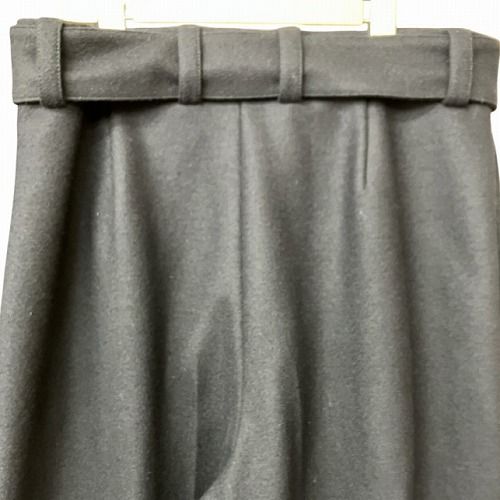 ジルサンダー JIL SANDER ベルト付き ウール ワイド パンツ 紺