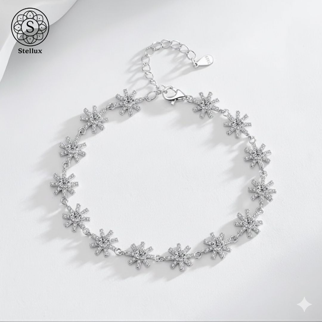 思わず見惚れる 可憐なきらめき モアサナイト ブレスレット S 925×GRA鑑定書付 フラワーデザイン レディース 手首華奢見え ギフト