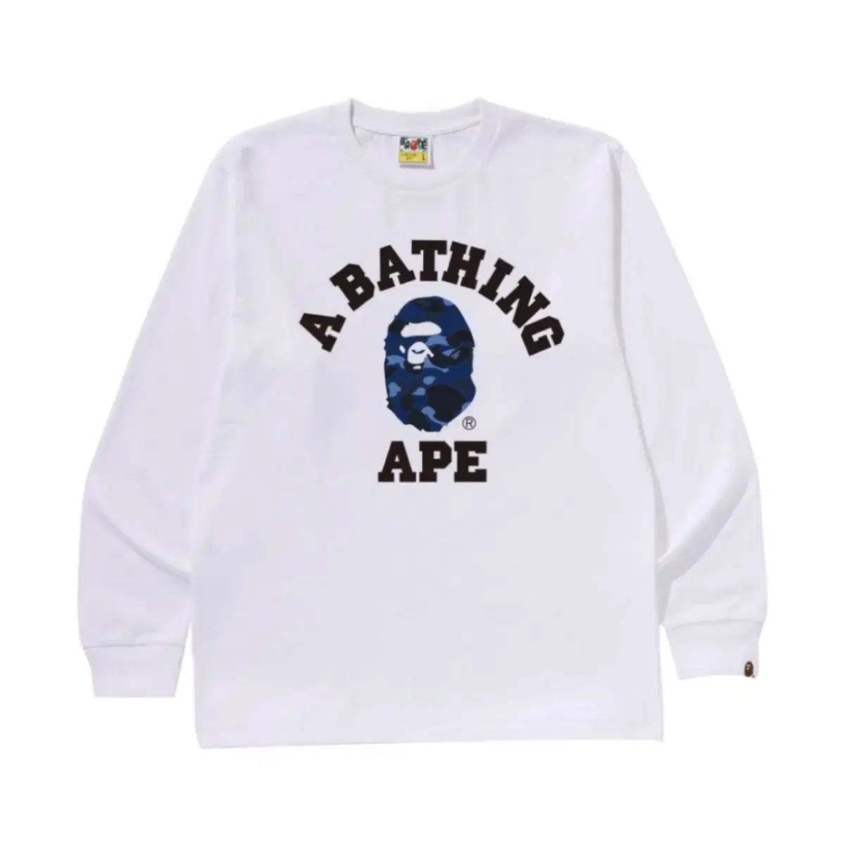 A BATHING APE COLOR カモフラージュ カレッジ ロングスリーブ Tシャツ