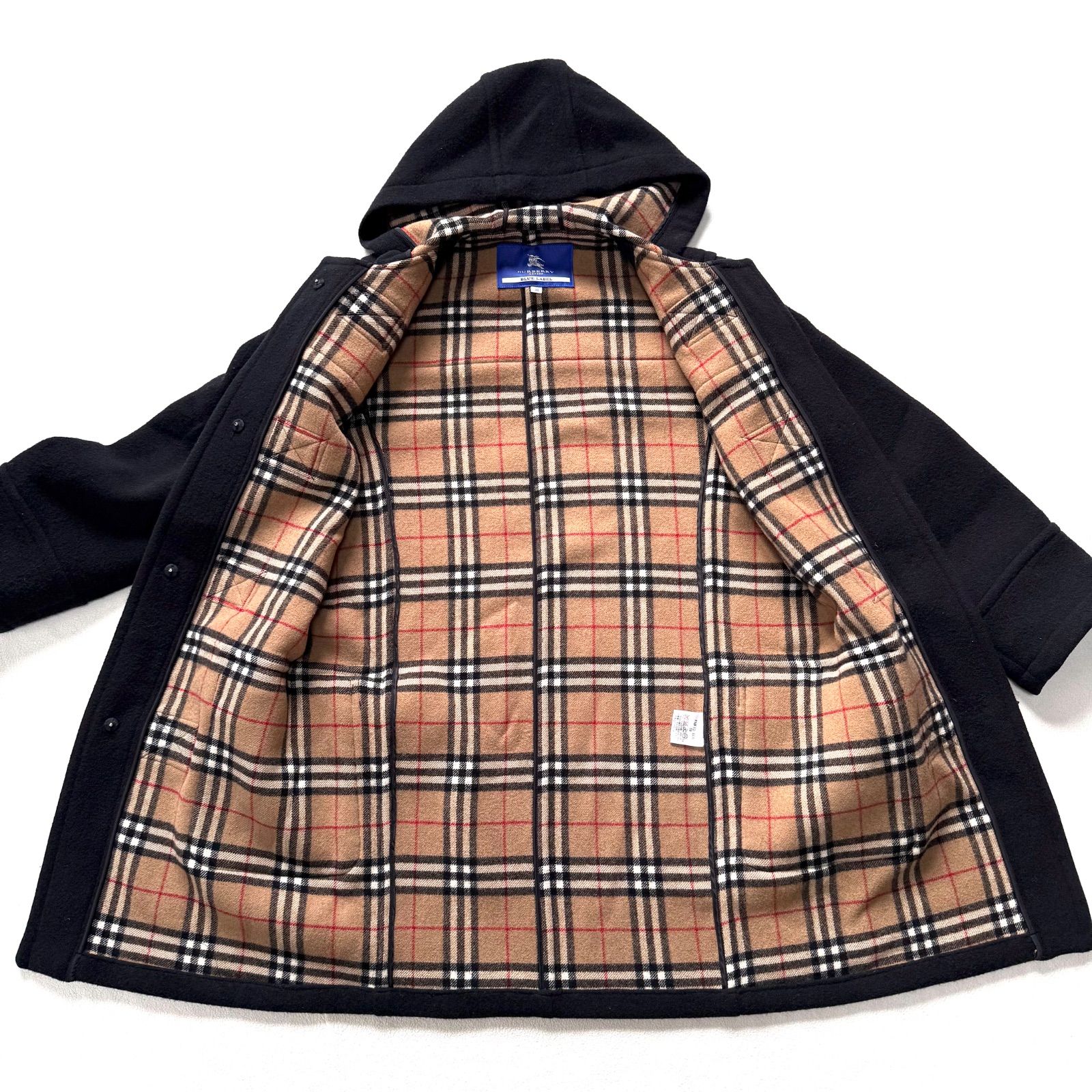 ち*ぱ様 美品✨バーバリーブラックレーベル　ダッフルコート　ノバチェック　ベージ 美品 バーバリーブラックレーベル ダッフルコート ノバチェック M