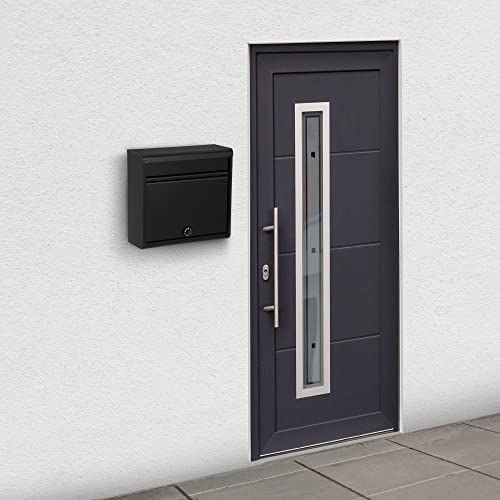 グリーンライフ ポスト 壁掛け スチール製 A 4封筒 角形2号 対応 ダイヤル錠 スリム おしゃれ マットブラック FH-614 D MBK