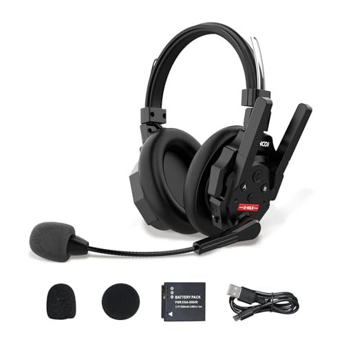 ワイヤレスインカムヘッドセットシステム SYNCO XTALK XMAX 1 1台 2 4 GHz両耳通信全二重インカム 着信音楽対応 ノイズキャンセリング搭載 500 m通信距離 イベント 撮影作業 チーム通話 ワイヤレス 全