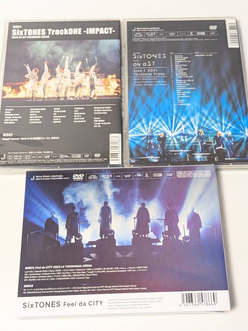 SixTONES ライブDVD 3点セット Track ONE IMPACT 通常盤DVD / on eST