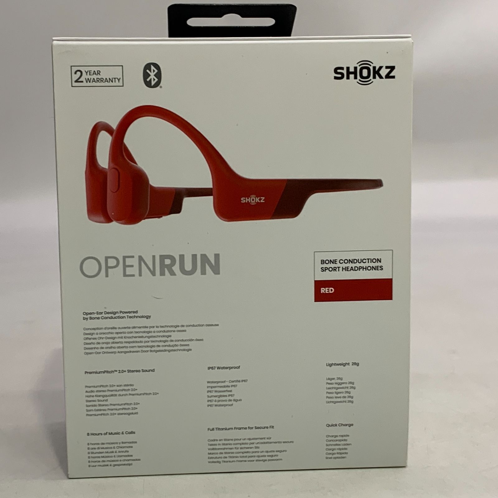 中古 SHOKZ 骨伝導イヤホン OpenRun Red レッド - メルカリ