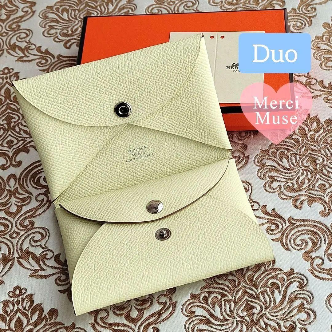 エルメス カルヴィデュオ ジョーヌミルトン カードケース B刻印 箱き MerciMuse メルシーミューズ