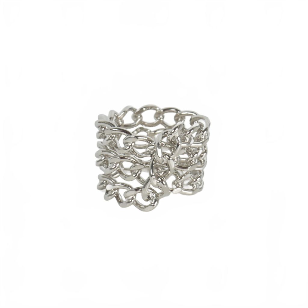 ドリス ドリスヴァンノッテン DRIES VAN NOTEN 24AW Chain ring チェーンリング ブラス L シルバー 242-028206-061 ヴァン ノッテン(DRIES VAN NOTEN) 2026-27年秋冬メンズ