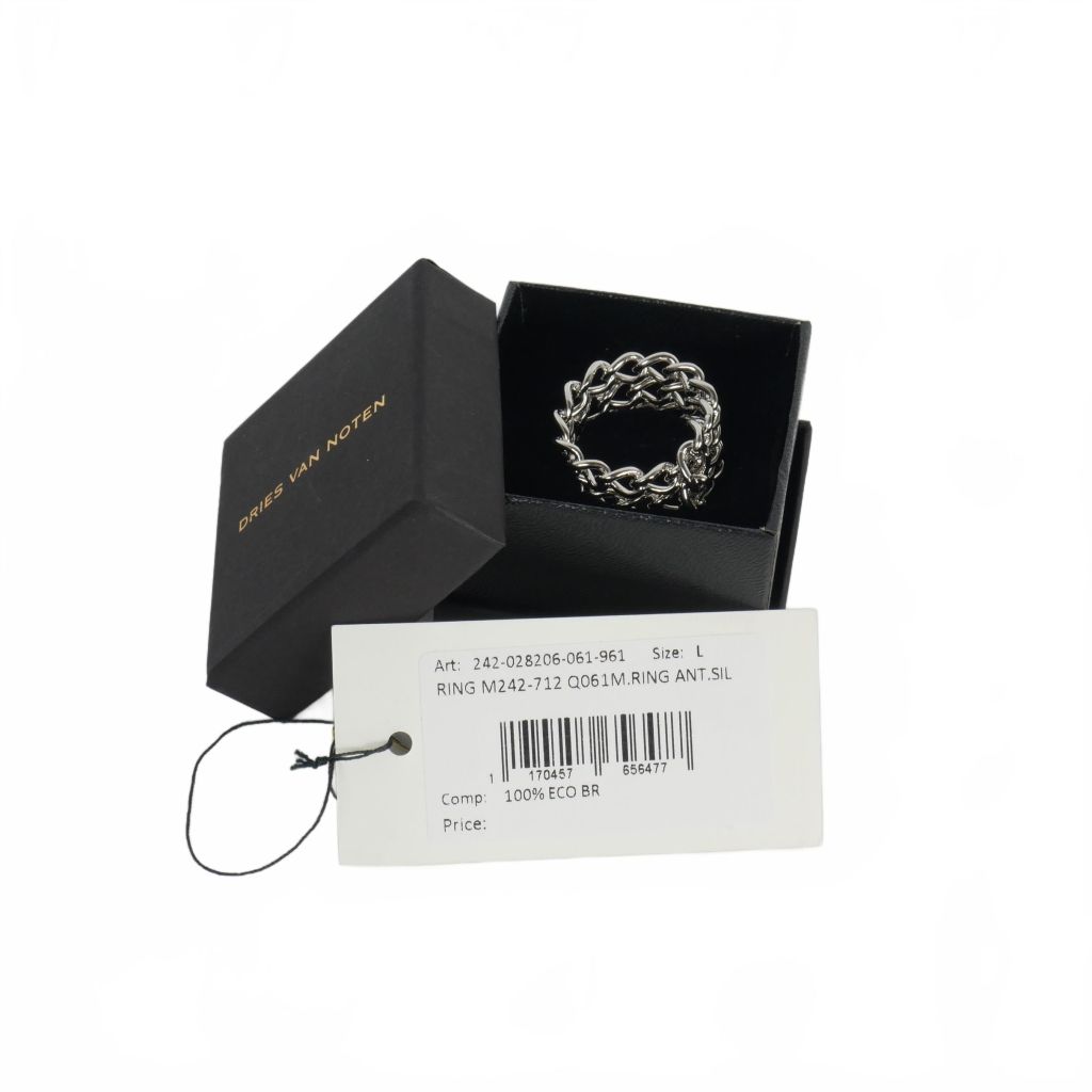ドリス ドリスヴァンノッテン DRIES VAN NOTEN 24AW Chain ring チェーンリング ブラス L シルバー 242-028206-061 ヴァン ノッテン(DRIES VAN NOTEN) 2026-27年秋冬メンズ