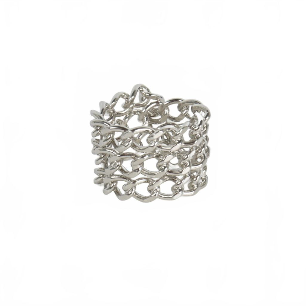 ドリスヴァンノッテン DRIES VAN NOTEN 24AW Chain ring チェーンリング ブラス L シルバー 242-028206-061