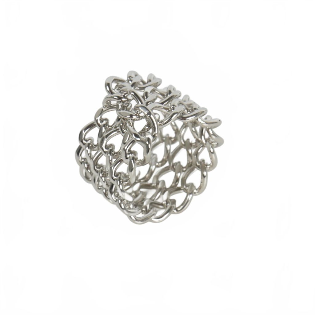 ドリス ドリスヴァンノッテン DRIES VAN NOTEN 24AW Chain ring チェーンリング ブラス L シルバー 242-028206-061 ヴァン ノッテン(DRIES VAN NOTEN) 2026-27年秋冬メンズ