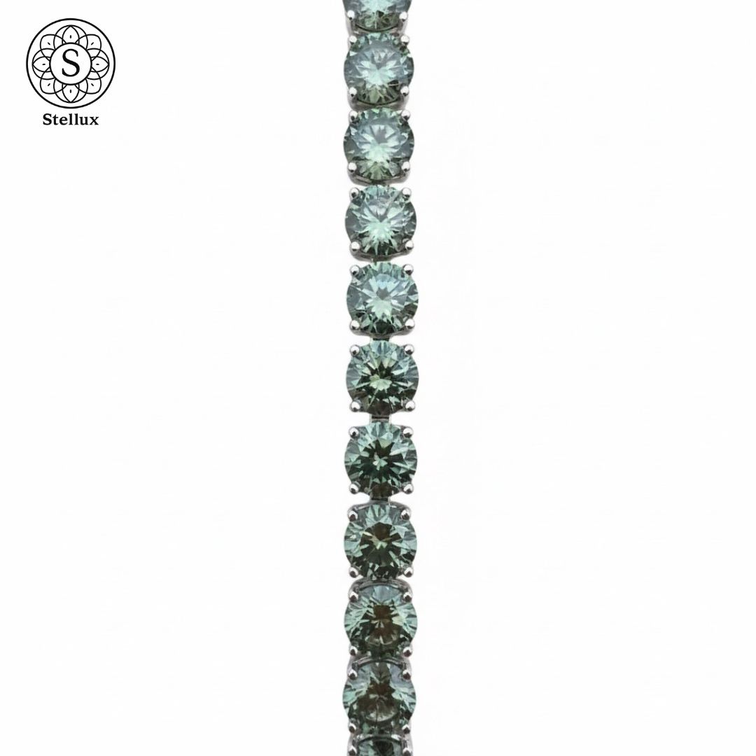 【即発送】GRA証明付｜高級3mmモアサナイト　テニスチェーンブレスレット 即発送】GRA証明付｜高級3mmモアサナイト テニスチェーンブレスレット