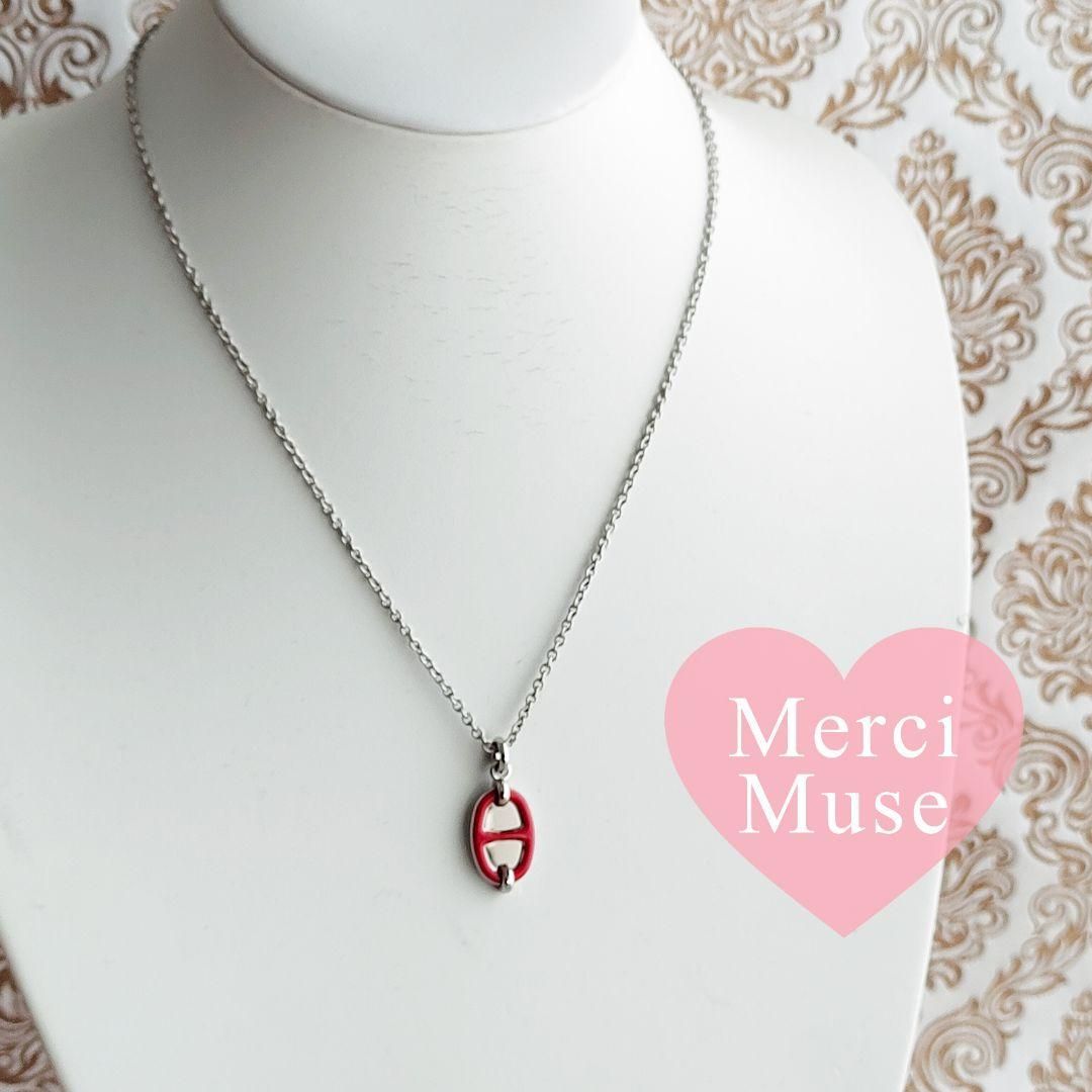 ❤未使用品❤ミニマイヨンPMネックレス ルージュヴィフxシルバー金具