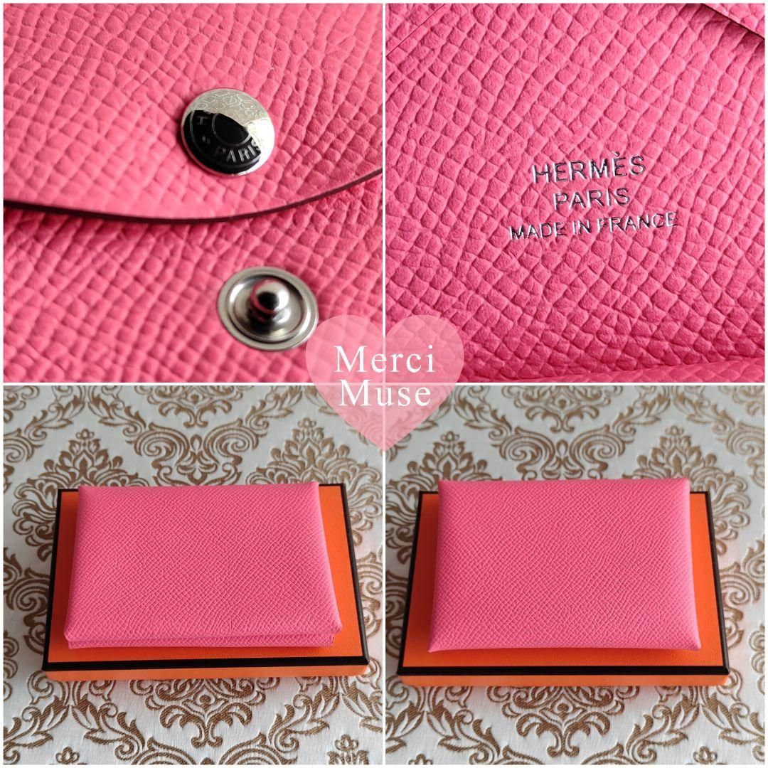 ❤未使用品❤エルメス カルヴィデュオ ローズアザレ カードケース 名刺