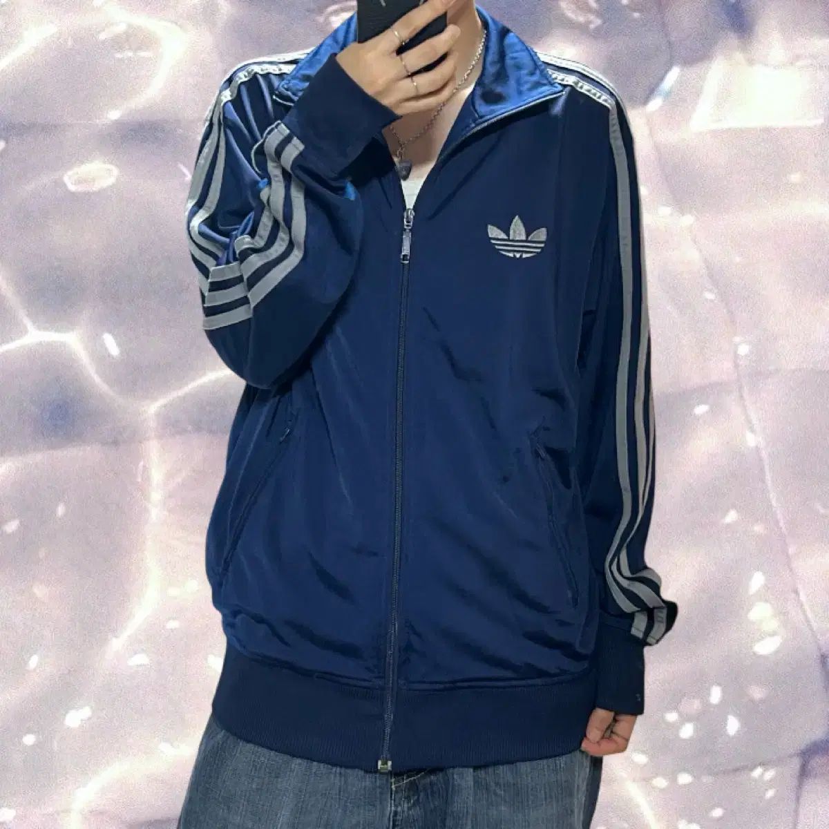 アディダス オリジナル ファイヤーバード ジャージ ストア ネイビー