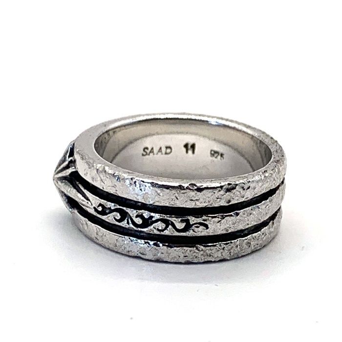 SAAD サード 太陽神 2ライン シルバーリング SV925 Size 11号 - メルカリ