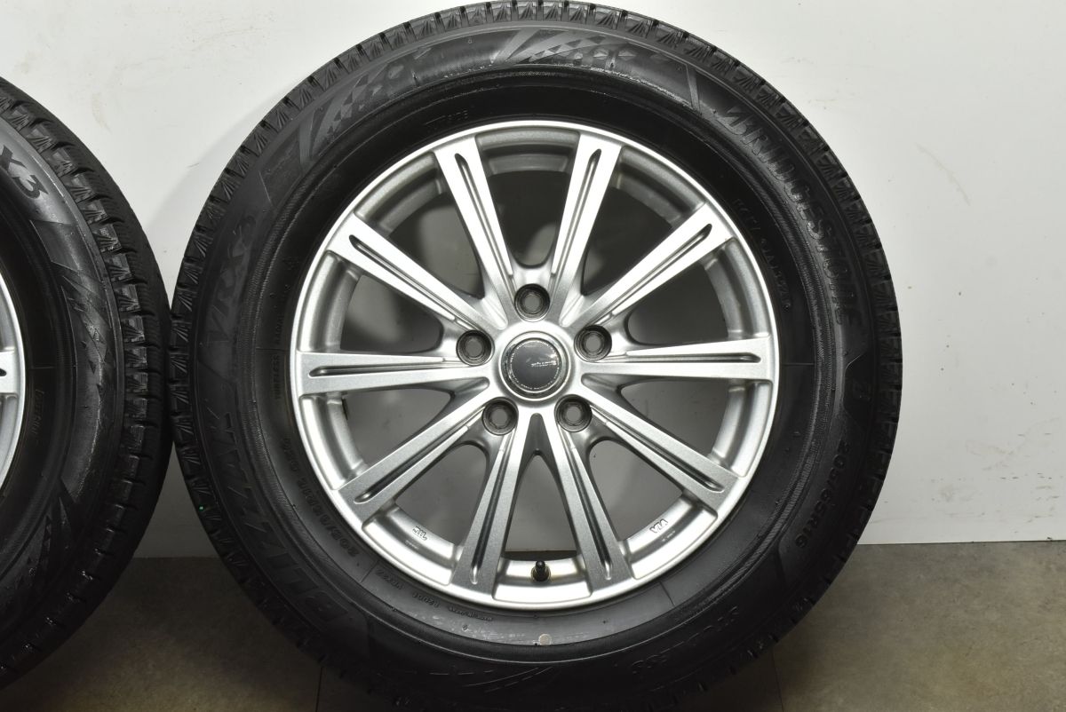  バリ溝 ミルアス 16 in 6 5 J 48 PCD 114 3 ブリヂストン ブリザック VRX 205 65 R ヤリスクロス エクストレイル CX 30 16インチ タイヤ ホイールセット