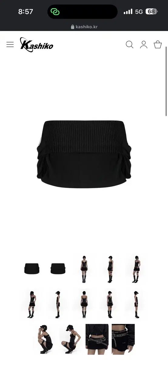 カシコ マイクロ スカート ブラック M
