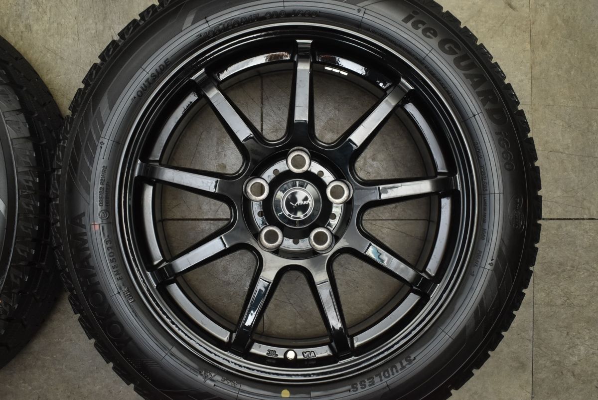  60系 プリウスに VATRRA 17 in 7 J 39 PCD 114 3 ヨコハマ アイスガード IG 60 195 R バリ溝 スタッドレス 17インチ タイヤ ホイールセット