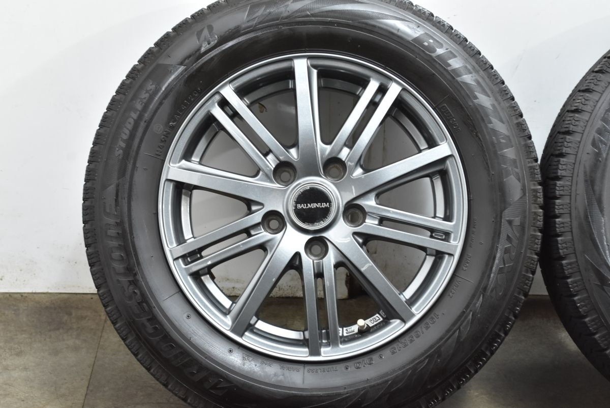  ホイールのみ可 バルミナ 15 in 6 J 45 PCD 114 3 ブリヂストン ブリザック VRX 2 195 65 R セレナ ノア ヴォクシー ステップワゴン 15インチ タイヤ ホイールセット