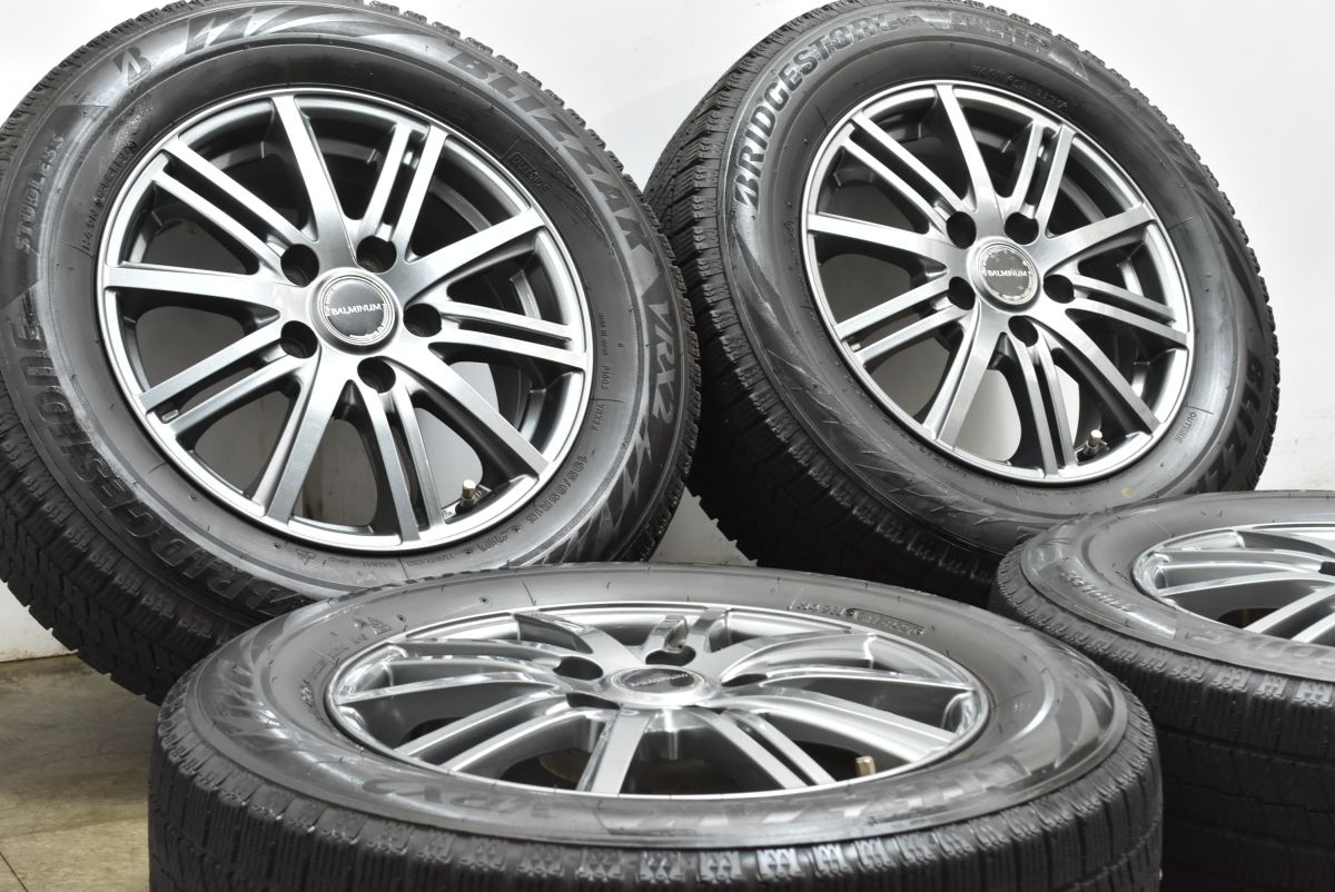 ホイールのみ可 バルミナ 15 in 6 J 45 PCD 114 3 ブリヂストン ブリザック VRX 2 195 65 R セレナ ノア ヴォクシー ステップワゴン