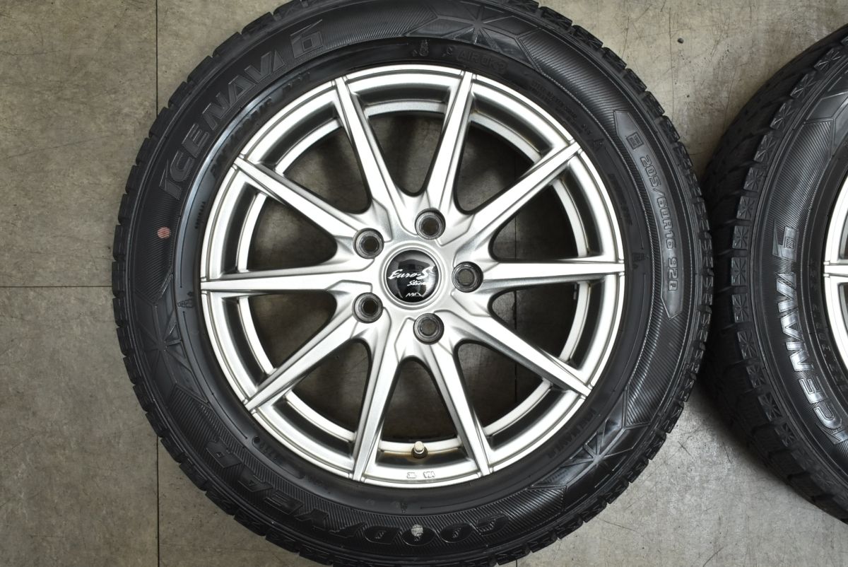 ヴォクシー ステップワゴン 等に ユーロストリーム 16 in 6 5 J 48 PCD 114 3 グッドイヤー アイスナビ6 205 60 R ノア アクセラ