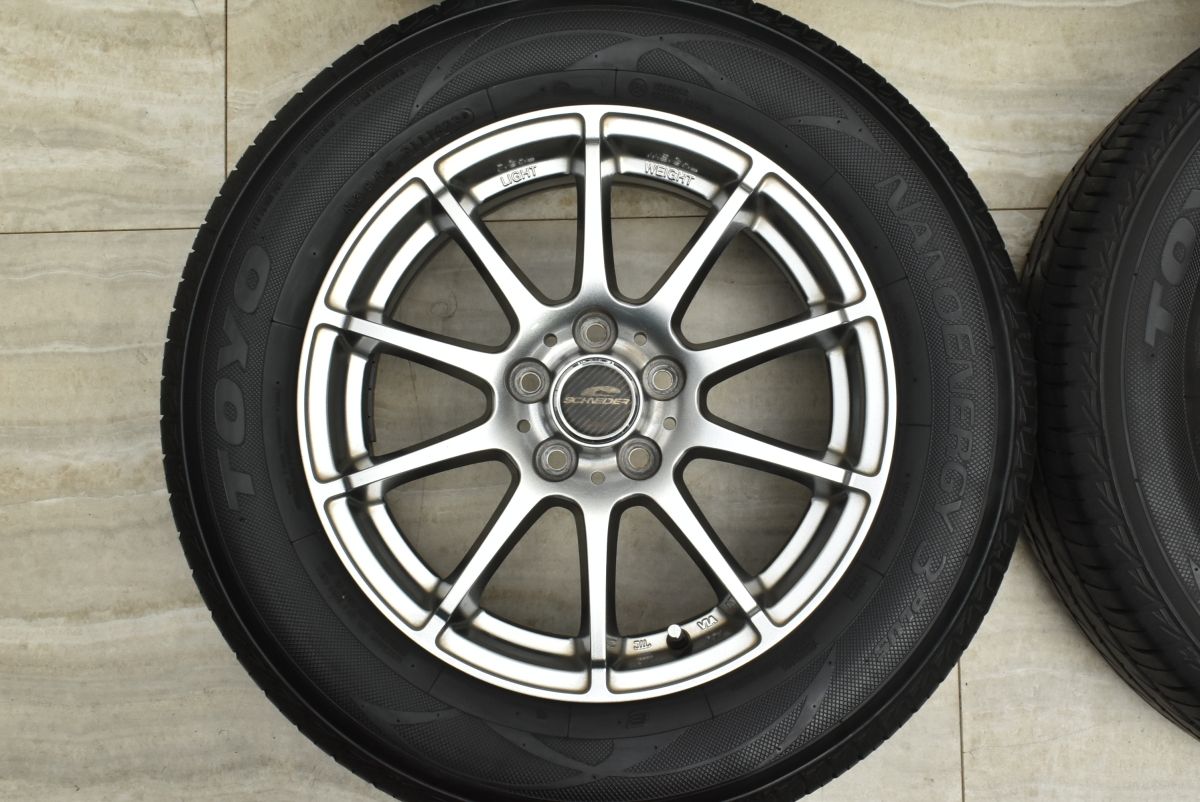  プリウス インプレッサ 等に シュナイダー 15 in 6 J 45 PCD 100 トーヨー ナノエナジー3 PLUS 195 65 R カローラツーリング スポーツ 15インチ タイヤ ホイールセット