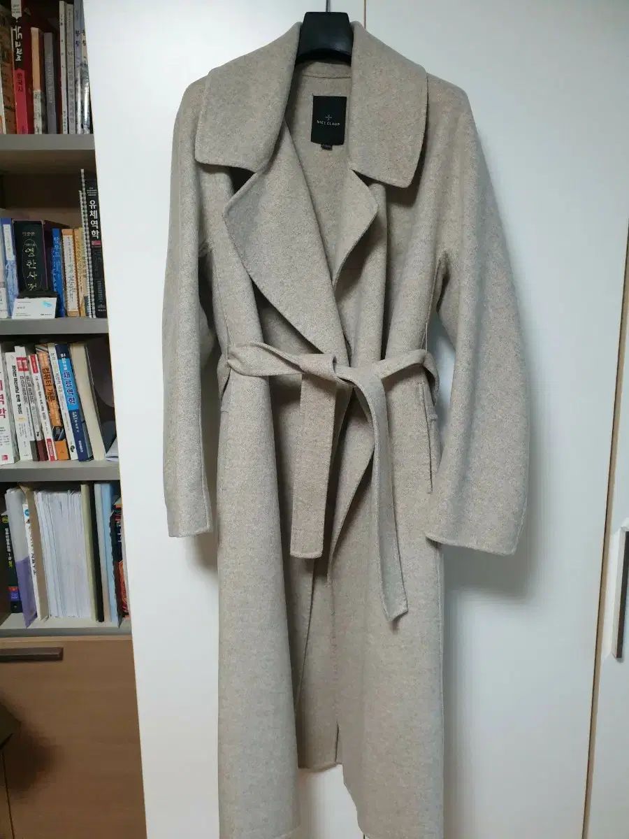 ナイスクラップ ベルト付き ロング コート ベージュ