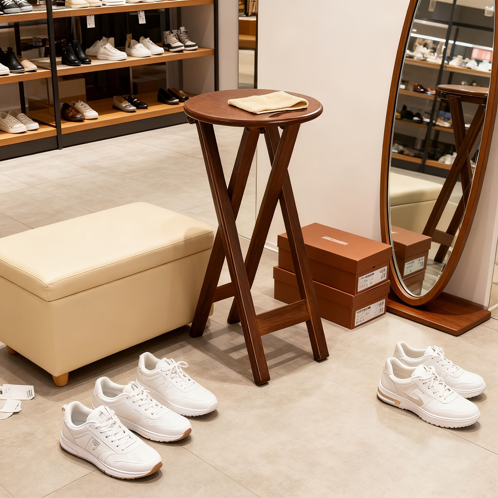 軽量＆コンパクト 竹製折りたたみスツール 持ち運び便利 アウトドア キャンプ パーティーに活躍 頑丈な木製ローチェア 踏み台 原木色