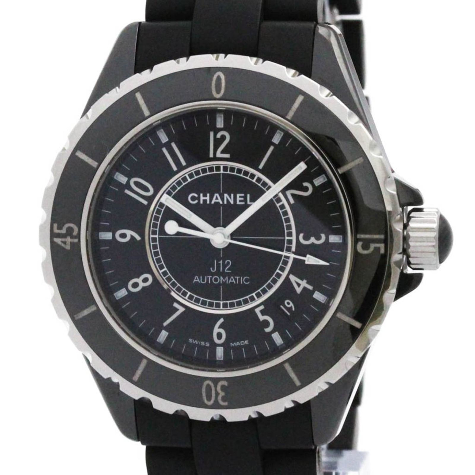 シャネル (CHANEL) J12 セラミック ラバー 自動巻き メンズ 時計 H0684