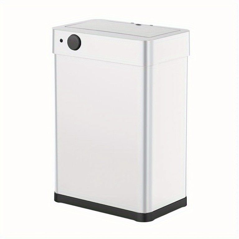 大容量50 L＆衛生的 センサー式 自動開閉ゴミ箱 ダストボックス ステンレス製 静音設計 ニオイ対策 キッチン リビング トイレに ホワイト