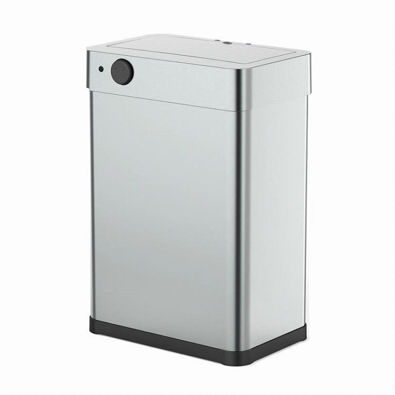 大容量50 L＆衛生的 センサー式 自動開閉ゴミ箱 ダストボックス ステンレス製 静音設計 ニオイ対策 キッチン リビング トイレに シルバー