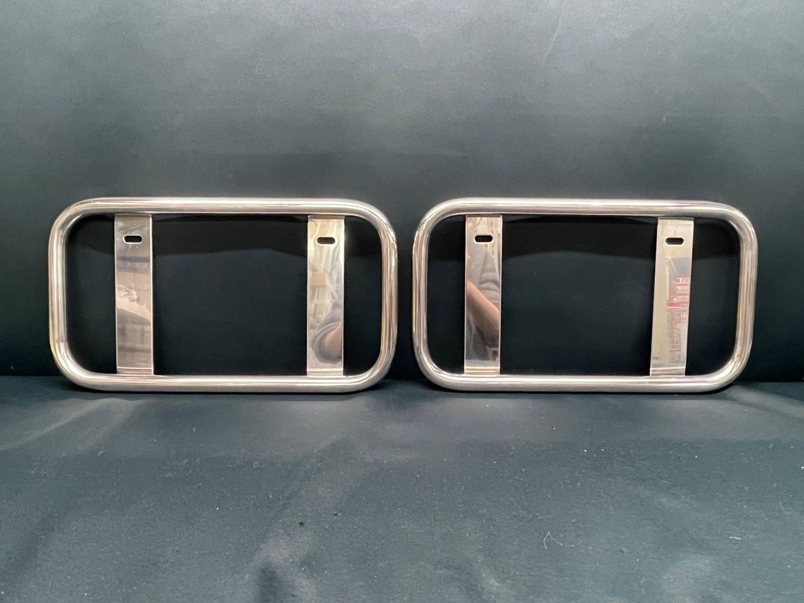 AS 19φ 中型ナンバー枠 2個 普通車 軽自動車 ステンレス ナンバー