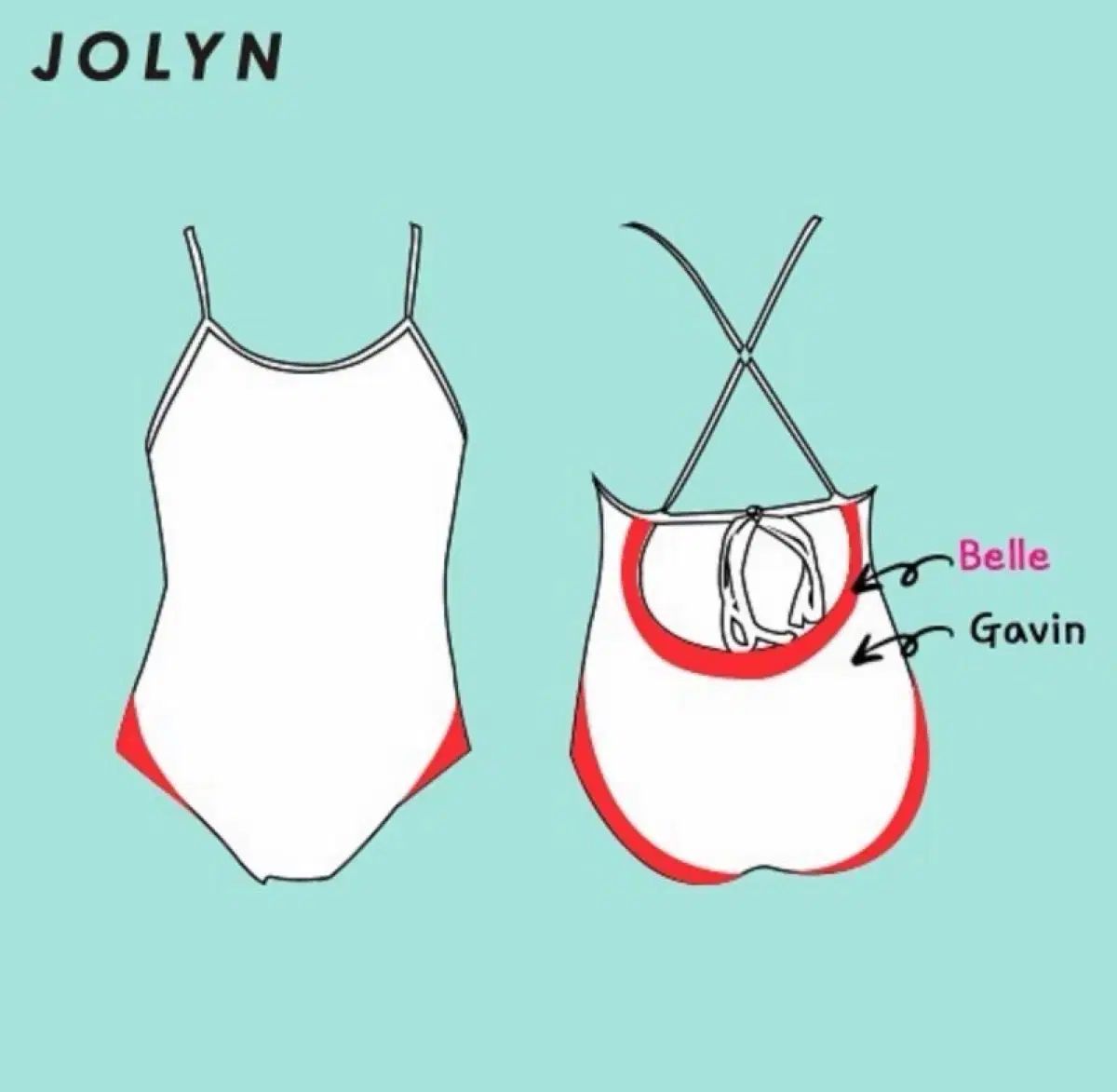 JOLYN タイ バッグ ベル サイズ28 ネイビー