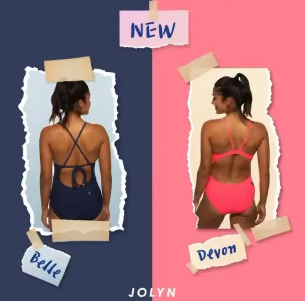 JOLYN タイ バッグ ベル サイズ28 ネイビー