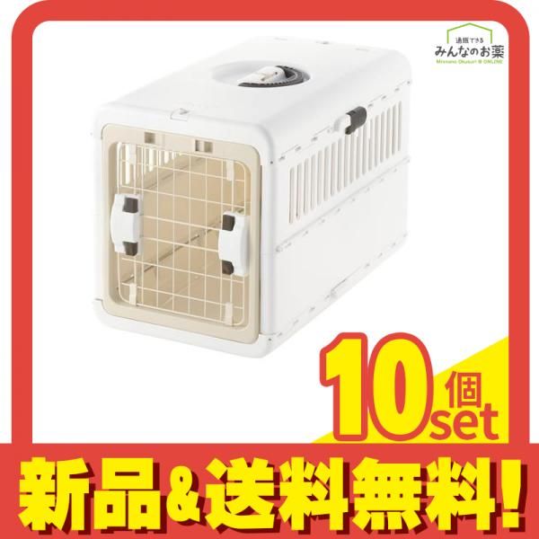 リッチェル キャンピングキャリー折りたたみ M 犬猫用 1組入 アイボリー セット