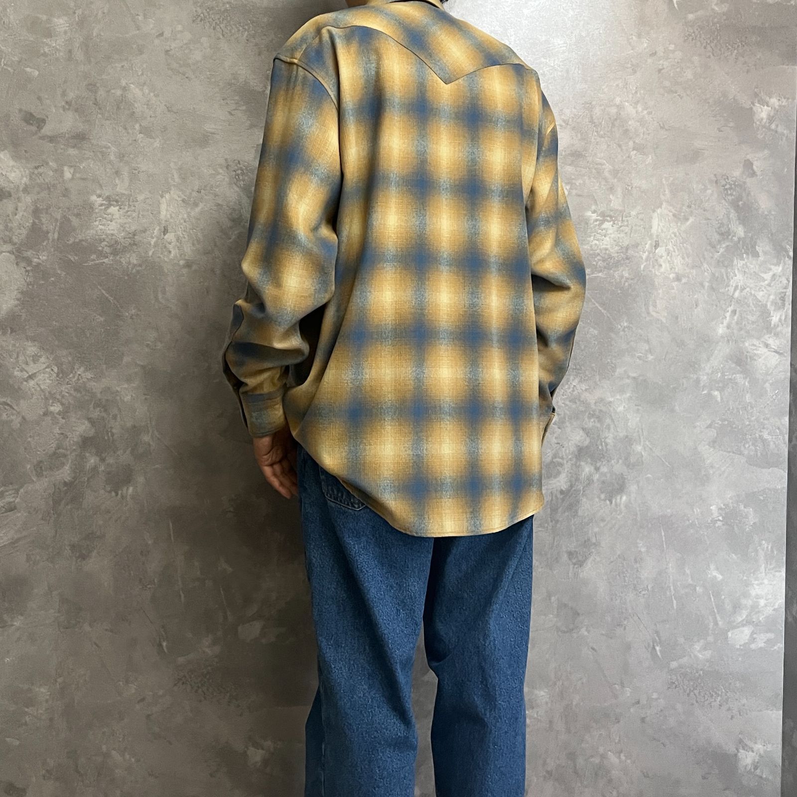 90s PENDLETON CANYON ウールウエスタンシャツ ネルシャツ オンブレ