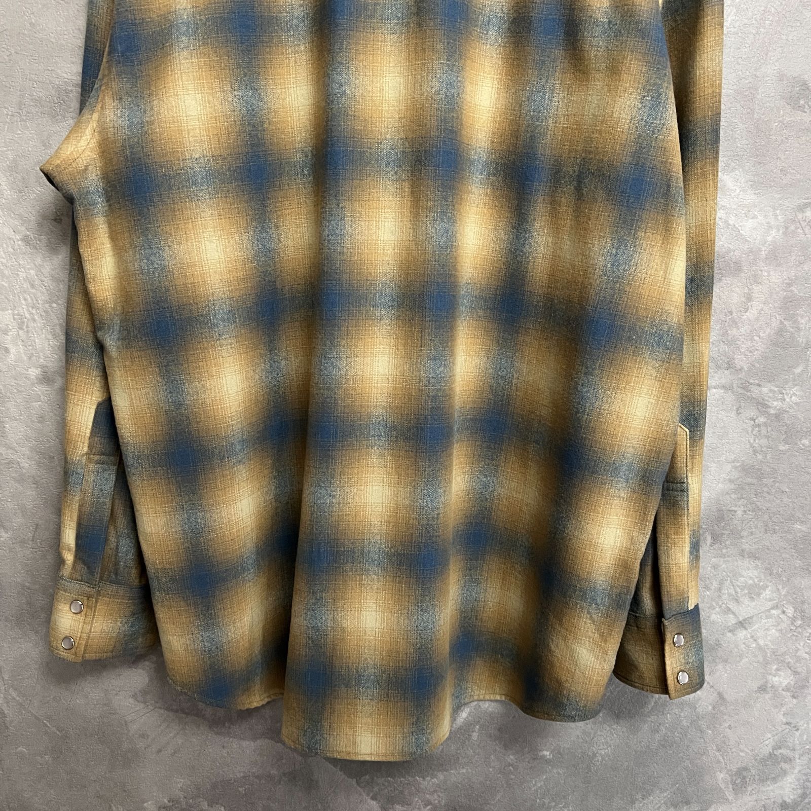 90s PENDLETON CANYON ウールウエスタンシャツ ネルシャツ オンブレ