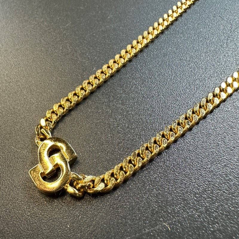 Christian Dior ロゴネックレス ゴールドカラー GT-R6 - メルカリ